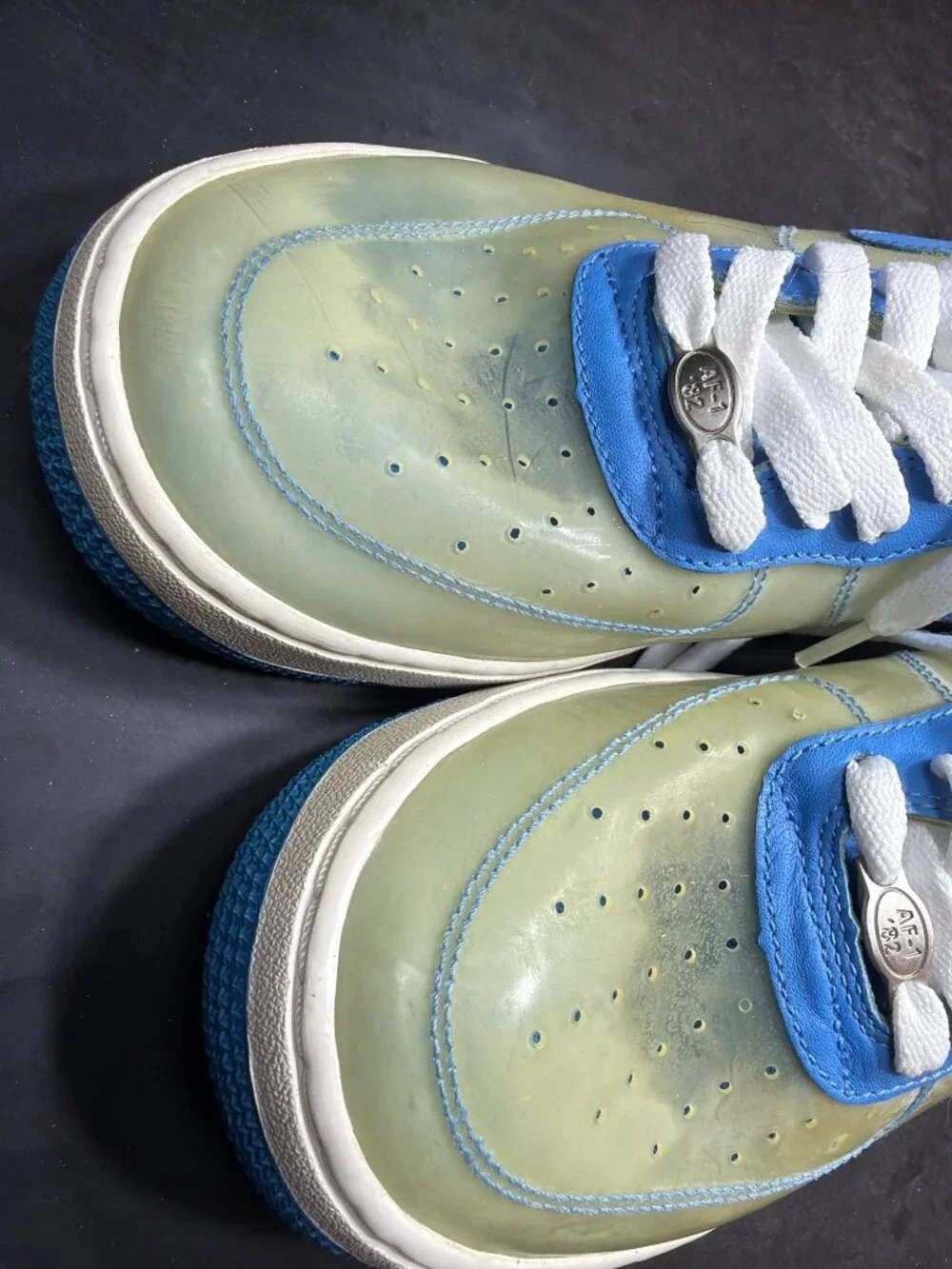 Nike Air Force 1 313641-941 Clear Blue Womens Shoes US 9.5 Preowned Good Rare